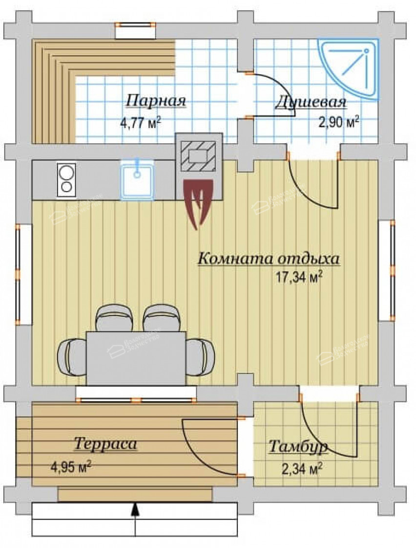 Баня из бревна VZ-626